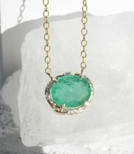 Load image into Gallery viewer, Elisabeth Bell Jewelry Emerald Oval Necklace