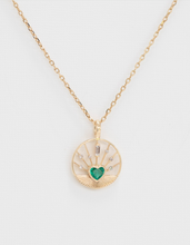 Load image into Gallery viewer, Celine Daoust Emerald Heart Necklace