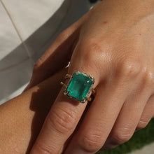 Load image into Gallery viewer, Elisabeth Bell Emerald Light Ring
