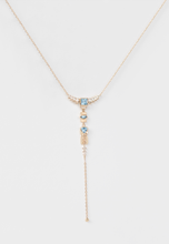 Load image into Gallery viewer, Celine Daoust 14k Gold Aquamarine Diamond Totem Necklace

