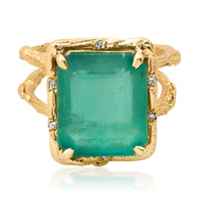 Load image into Gallery viewer, Elisabeth Bell Emerald Light Ring
