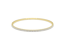 Load image into Gallery viewer, Club MODA 14k Gold 1 Ct. Natural Diamaond Flex Bracelet
