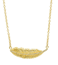 Load image into Gallery viewer, Elisabeth Bell Jewelry Feather Necklace
