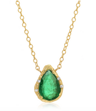 Load image into Gallery viewer, Elisabeth Bell Jewelry Pear Emerald Necklace
