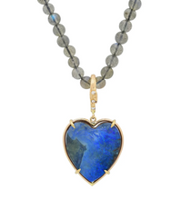 Load image into Gallery viewer, Elisabeth Bell Labradorite Opal Heart Necklace
