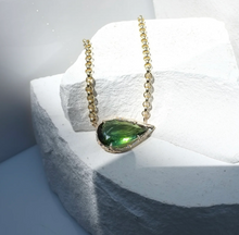 Load image into Gallery viewer, Elisabeth Bell Green Pear Tourmaline Necklace
