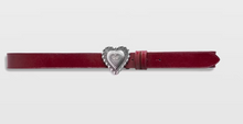 Load image into Gallery viewer, Zadig &amp; Voltaire Red Santa Fe Crush Leather Belt
