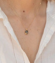 Load image into Gallery viewer, Celine Daoust Labradorite Sun &amp; Diamonds Mini Locket Necklace
