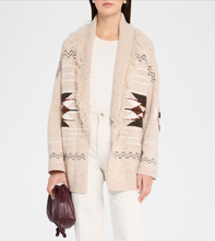 Load image into Gallery viewer, Autumn Cashmere Aztec Fringe Trim Cardigan

